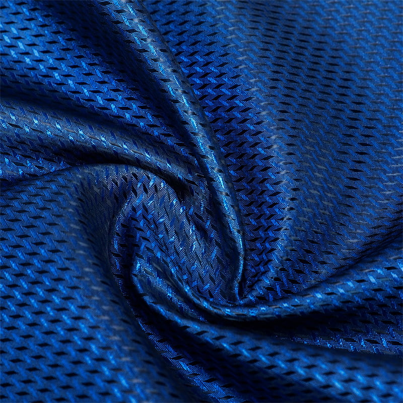 Royal Blue Small Diamond Geometric Jacquard Lining Fabric