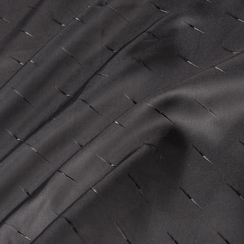 Black Short‑Diagonal‑Stripe Dobby Jacquard Lining Fabric