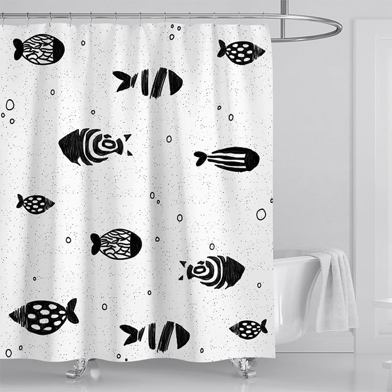 Disperse Printed Waterproof Shower Curtain Fabric